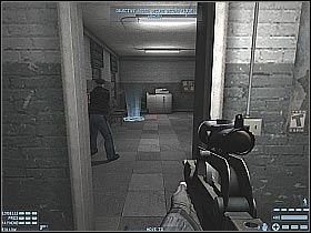 Once you've cleared your surroundings open the left door - [Mission 04][Part: 1/2] Amsterdam - Walkthrough - Rainbow Six: Lockdown - Game Guide and Walkthrough