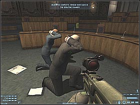 Duck behind previously picked cover - [Mission 05][Part: 2/2] Parliament - Walkthrough - Rainbow Six: Lockdown - Game Guide and Walkthrough