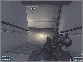 The corridor will lead you to a small storage room - [Mission 06][Part: 1/2] University - Walkthrough - Rainbow Six: Lockdown - Game Guide and Walkthrough