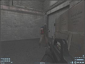 Open the door and enter a new room - [Mission 08][Part: 1/3] Distillery - Walkthrough - Rainbow Six: Lockdown - Game Guide and Walkthrough