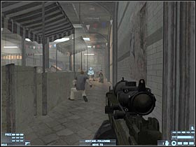 The second group of terrorists will be located on your left (#1) - [Mission 12][Part: 2/2] Marseilles - Walkthrough - Rainbow Six: Lockdown - Game Guide and Walkthrough