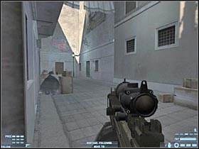 Try getting closer to the entrance leading to a new building - [Mission 12][Part: 2/2] Marseilles - Walkthrough - Rainbow Six: Lockdown - Game Guide and Walkthrough