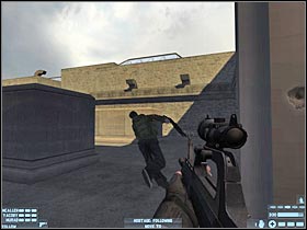 The second group is going to be located on your left (#1) - [Mission 13][Part: 2/2] NATO Summit - Walkthrough - Rainbow Six: Lockdown - Game Guide and Walkthrough