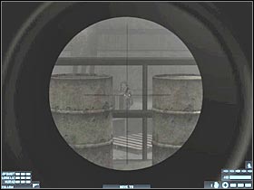 I would recommend that you send your team down there in order to deal with the remaining enemy units (#1) - [Mission 15][Part: 2/3] Mercenary Base - Walkthrough - Rainbow Six: Lockdown - Game Guide and Walkthrough