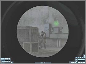 You should remember from the previous missions, that all of the surrounding rooms must be checked out - [Mission 15][Part: 2/3] Mercenary Base - Walkthrough - Rainbow Six: Lockdown - Game Guide and Walkthrough