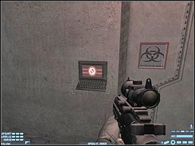 The next room is going to be occupied by a small group of enemy soldiers (#1) - [Mission 15][Part: 2/3] Mercenary Base - Walkthrough - Rainbow Six: Lockdown - Game Guide and Walkthrough