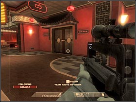 Step up closer to the door and use the Snake Cam - Mission 3.2: Downtown Vegas - Fremont - Walkthrough - Tom Clancys Rainbow Six: Vegas - Game Guide and Walkthrough