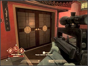 Enter the room with the candles - Mission 3.2: Downtown Vegas - Fremont - Walkthrough - Tom Clancys Rainbow Six: Vegas - Game Guide and Walkthrough