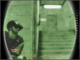 Open the door and order your men to hide behind the windows (#1) - Mission 3.3: Downtown Vegas - Mafia House - Walkthrough - Tom Clancys Rainbow Six: Vegas - Game Guide and Walkthrough