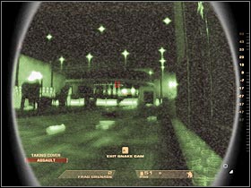 Leave the rest of the squad (they should be standing near the door) and go to your left - Mission 3.3: Downtown Vegas - Mafia House - Walkthrough - Tom Clancys Rainbow Six: Vegas - Game Guide and Walkthrough