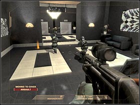 As you've probably noticed, there are two doors here - Mission 4.1: Vertigo Spire - Tower Assault - Walkthrough - Tom Clancys Rainbow Six: Vegas - Game Guide and Walkthrough