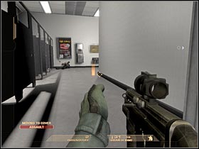 Now you will have to order your squad members to move to a small entrance (#1) - Mission 4.1: Vertigo Spire - Tower Assault - Walkthrough - Tom Clancys Rainbow Six: Vegas - Game Guide and Walkthrough