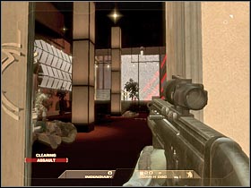 Open a nearby door and head on to a small corridor - Mission 4.2: Vertigo Spire - Tower Bar - Walkthrough - Tom Clancys Rainbow Six: Vegas - Game Guide and Walkthrough