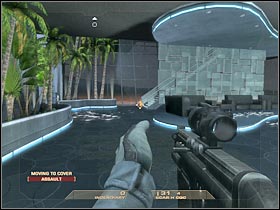 Use the stairs to go back to the highest level - Mission 4.2: Vertigo Spire - Tower Bar - Walkthrough - Tom Clancys Rainbow Six: Vegas - Game Guide and Walkthrough