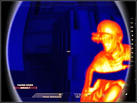 You will come across a first group of enemy soldiers very soon - Mission 5.1: Dante's Casino - Hell's Gate - Walkthrough - Tom Clancys Rainbow Six: Vegas - Game Guide and Walkthrough