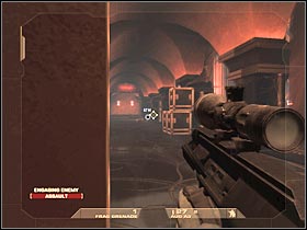 The last group of enemy soldiers will be hiding on the lower floor (#1) - Mission 5.4: Dante's Casino - Data Hub - Walkthrough - Tom Clancys Rainbow Six: Vegas - Game Guide and Walkthrough