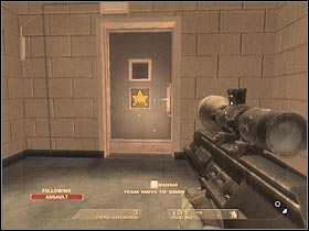 The terrorist I was talking your about is hiding on your left - Mission 5.4: Dante's Casino - Data Hub - Walkthrough - Tom Clancys Rainbow Six: Vegas - Game Guide and Walkthrough