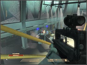 There's only one path leading to your current destination and it's being guarded by at least two terrorists - Mission 6.4: Nevada Dam - Facility - Walkthrough - Tom Clancys Rainbow Six: Vegas - Game Guide and Walkthrough