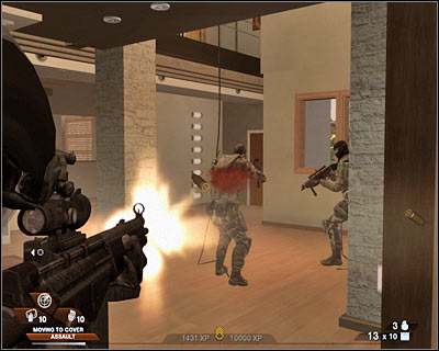 Now you'll have to make an important decision on how to secure some of the nearby rooms - Scene 2 - Hacienda - part 2 - Act 7 - Estate - Tom Clancys Rainbow Six: Vegas 2 - Game Guide and Walkthrough