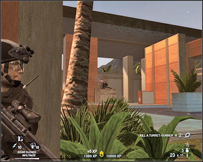 Get closer to the stairs - Scene 2 - Hacienda - part 1 - Act 7 - Estate - Tom Clancys Rainbow Six: Vegas 2 - Game Guide and Walkthrough