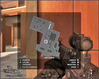 Start moving forward - Scene 2 - Hacienda - part 1 - Act 7 - Estate - Tom Clancys Rainbow Six: Vegas 2 - Game Guide and Walkthrough