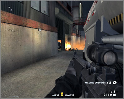 Go back to the vehicles and proceed to your left - Scene 3 - Refinery - part 2 - Act 6 - Nevada Desert - Tom Clancys Rainbow Six: Vegas 2 - Game Guide and Walkthrough