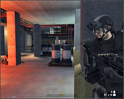 You will probably have to defend yourself here, because enemy troops will advance to your position - Scene 1 - Drop Off - part 2 - Act 6 - Nevada Desert - Tom Clancys Rainbow Six: Vegas 2 - Game Guide and Walkthrough