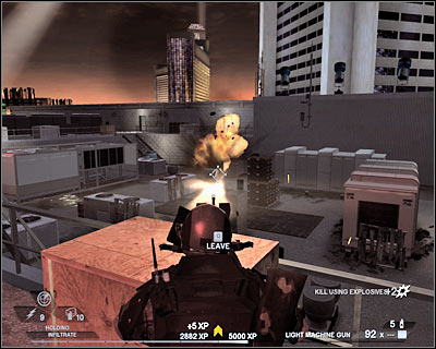 You should notice that new enemy soldiers have arrived in the area - Scene 4 - Extraction - part 2 - Act 5 - Theater - Tom Clancys Rainbow Six: Vegas 2 - Game Guide and Walkthrough