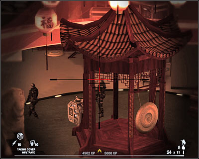 As you've probably suspected, your next assignment will be to reach the center stage of this wing of the theatre building - Scene 3 - Center Stage - part 2 - Act 5 - Theater - Tom Clancys Rainbow Six: Vegas 2 - Game Guide and Walkthrough