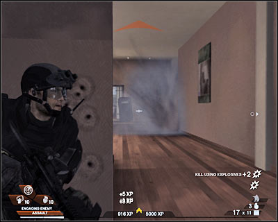 You may start moving towards your current target - Scene 1 - Penthouse - part 1 - Act 5 - Theater - Tom Clancys Rainbow Six: Vegas 2 - Game Guide and Walkthrough