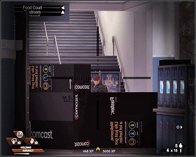 Once you've killed the gunner, start shooting at the remaining enemy troops - Scene 3 - North Hall - part 2 - Act 4 - Convention Center - Tom Clancys Rainbow Six: Vegas 2 - Game Guide and Walkthrough