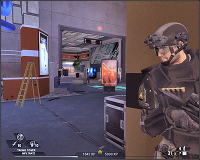 Keep heading forward - Scene 1 - South Hall - part 2 - Act 4 - Convention Center - Tom Clancys Rainbow Six: Vegas 2 - Game Guide and Walkthrough