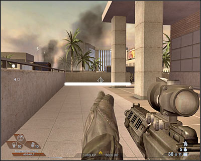 Once you've secured the nearby area, allow your team members to proceed forward - Scene 4 - Chase - part 1 - Act 3 - Recreation Center - Tom Clancys Rainbow Six: Vegas 2 - Game Guide and Walkthrough