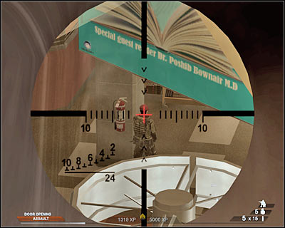 Obviously you will have to assist your men in getting rid of nearby soldiers - Scene 3 - Library - part 2 - Act 3 - Recreation Center - Tom Clancys Rainbow Six: Vegas 2 - Game Guide and Walkthrough