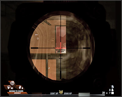 At least one additional terrorist will be hiding just around the corner, so you shouldn't be moving too fast - Scene 1 - Gymnasium - part 3 - Act 3 - Recreation Center - Tom Clancys Rainbow Six: Vegas 2 - Game Guide and Walkthrough