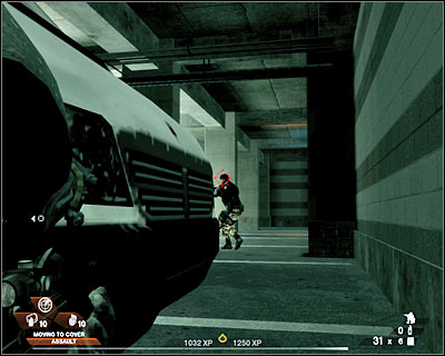 This is going to be the most difficult section, so you must be careful - Scene 3 - Garage - part 1 - Act 2 - Old Vegas - Tom Clancys Rainbow Six: Vegas 2 - Game Guide and Walkthrough