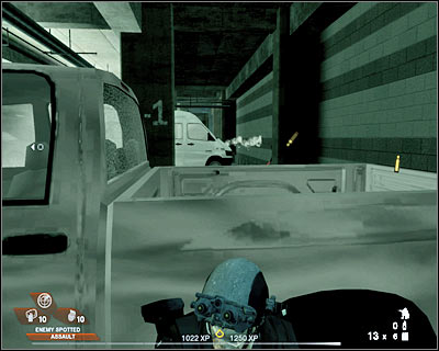 You will have to secure this section of the underground parking lot before moving forward - Scene 3 - Garage - part 1 - Act 2 - Old Vegas - Tom Clancys Rainbow Six: Vegas 2 - Game Guide and Walkthrough