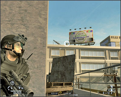 Once you've secured the rooftops, order your men to follow you and proceed forward - Scene 2 - Nightclub - part 1 - Act 2 - Old Vegas - Tom Clancys Rainbow Six: Vegas 2 - Game Guide and Walkthrough