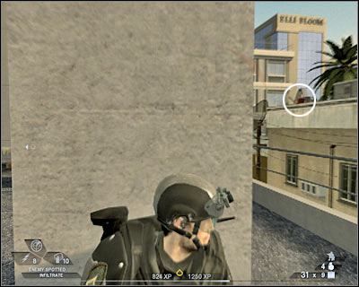 Next up, you will have to deal with an enemy sniper - Scene 2 - Nightclub - part 1 - Act 2 - Old Vegas - Tom Clancys Rainbow Six: Vegas 2 - Game Guide and Walkthrough