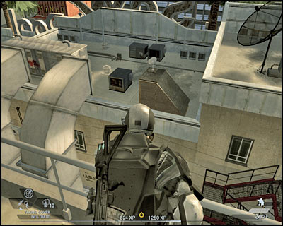 The moment you've touched the ground, you will have to get rid of at least one new opponent - Scene 2 - Nightclub - part 1 - Act 2 - Old Vegas - Tom Clancys Rainbow Six: Vegas 2 - Game Guide and Walkthrough