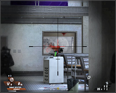 Now you should focus your attention on securing some of the upper balconies - Scene 2 - Ambush - part 4 - Act 1 - Pyrénées - Tom Clancys Rainbow Six: Vegas 2 - Game Guide and Walkthrough