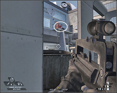 I wouldn't recommend leaving this area, because a large gas explosion will occur here in just a few seconds - Scene 2 - Ambush - part 3 - Act 1 - Pyrénées - Tom Clancys Rainbow Six: Vegas 2 - Game Guide and Walkthrough