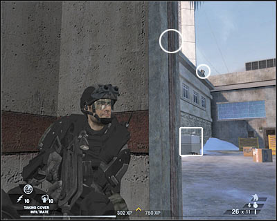 I would recommend that you follow the instructions and place an order to use a smoke grenade - Scene 2 - Ambush - part 2 - Act 1 - Pyrénées - Tom Clancys Rainbow Six: Vegas 2 - Game Guide and Walkthrough