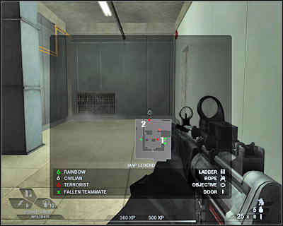 Make sure that you've used the snake camera, so you'll have an opportunity to tag two of the terrorists - Scene 1 - Negotiations - part 3 - Act 1 - Pyrénées - Tom Clancys Rainbow Six: Vegas 2 - Game Guide and Walkthrough