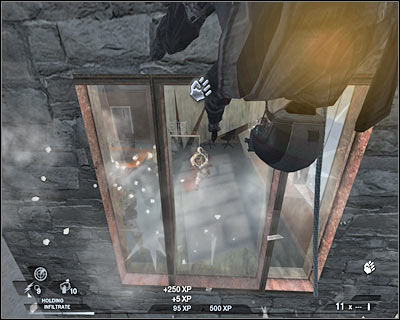 You may proceed towards a new door which you can find to your left - Scene 1 - Negotiations - part 3 - Act 1 - Pyrénées - Tom Clancys Rainbow Six: Vegas 2 - Game Guide and Walkthrough