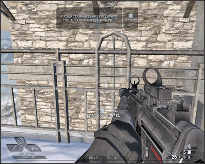 I would recommend that you familiarize yourself with the content of a new hint window - Scene 1 - Negotiations - part 3 - Act 1 - Pyrénées - Tom Clancys Rainbow Six: Vegas 2 - Game Guide and Walkthrough