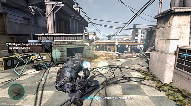 Storage with supplies - Reach the vicinity of the police station - Mission 1 - Safehouse - Tom Clancys Splinter Cell: Blacklist - Game Guide and Walkthrough