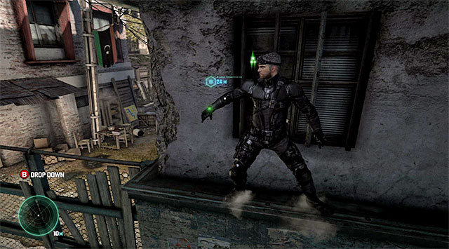 A ledge that Sam an walk over - Reach the vicinity of the police station - Mission 1 - Safehouse - Tom Clancys Splinter Cell: Blacklist - Game Guide and Walkthrough