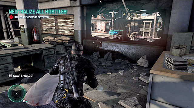 The exit - Escort Kobin - Mission 1 - Safehouse - Tom Clancys Splinter Cell: Blacklist - Game Guide and Walkthrough