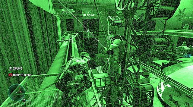 A line that Fisher can zip down - Infiltrate Festival Hall - Mission 3 - American Consumption - Tom Clancys Splinter Cell: Blacklist - Game Guide and Walkthrough